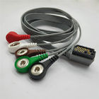 5 Lead Holter Patient Cable For ECG Machine , Gray Holter Monitor Device