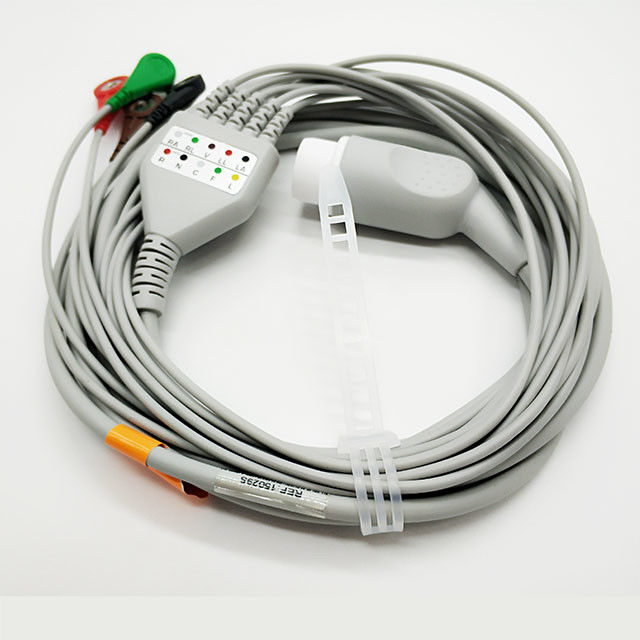HP Snap 8 Pin ECG Cables And Leadwires Water Resistant CE / ISO Certifications