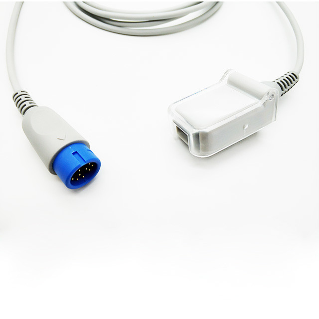 Compatible Comen 12 Pin SPO2 Extension Cable Medical TPU Material / Accessories